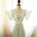 Drape Sleeves Egyptian Goddess Soft Veil Vert Absinthe Vineyard Elves Meadow Green Chiffon Dress Old World Flowy Angel Marie Antoinette