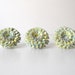 Push Pins, Handmade Paper Flowers, Set of Three - Tack, Thumbtack, Thumb, Turquoise, Green, Yellow, White, Pretty, Pattern, Teal