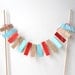 Cake Bunting, 12 Inches, Colorful Rectangles - Decoration, Party, Event, Birthday, Dessert, 8 Inch Cake, Paper, Wedding, Wood Dowels, Retro