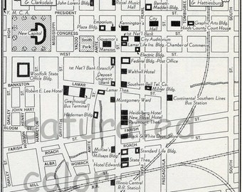 Worcester Massachusetts MA Map Vintage 1950s by SaturatedColor