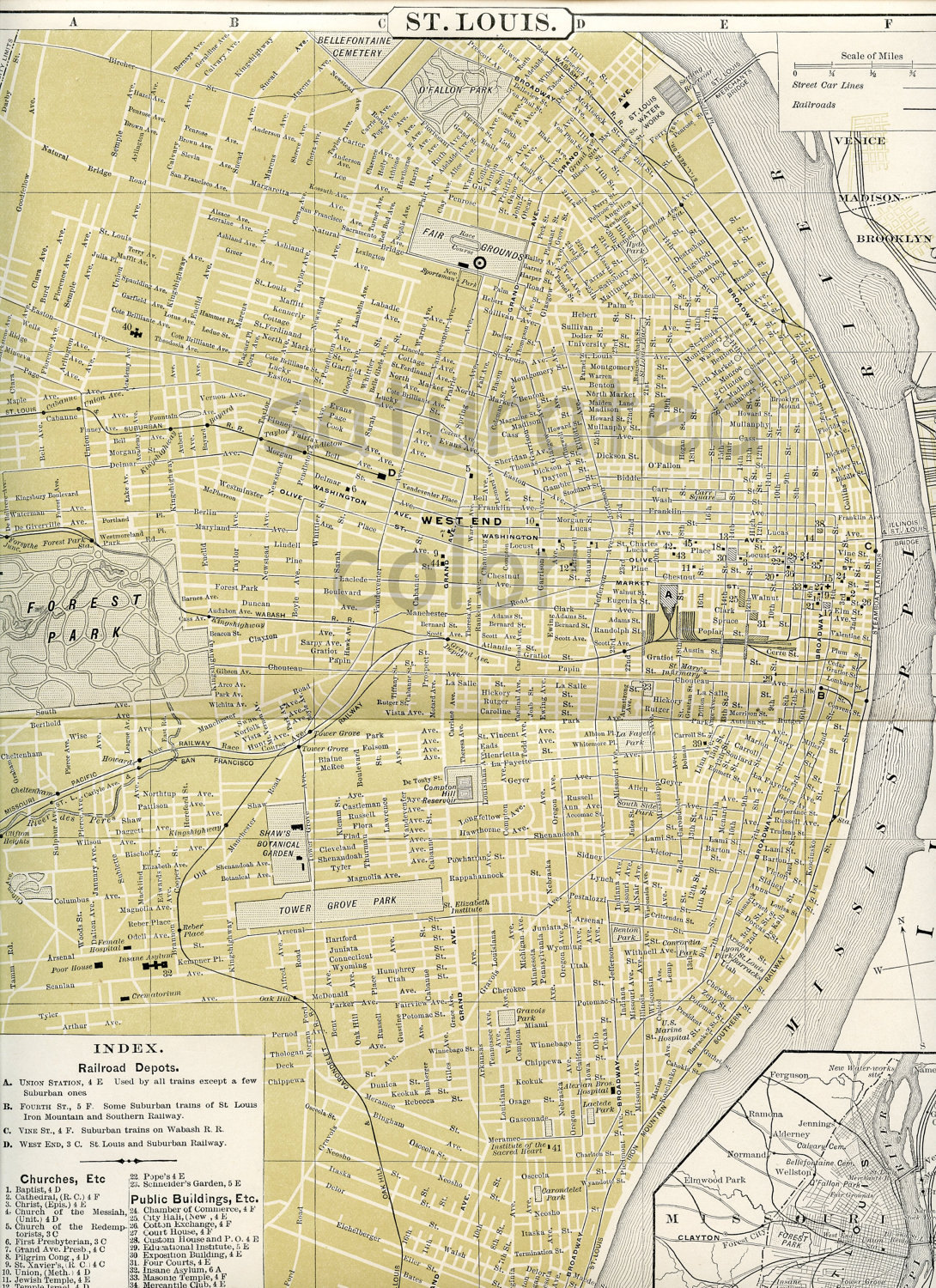 Pdf map Saint Louis Missouri