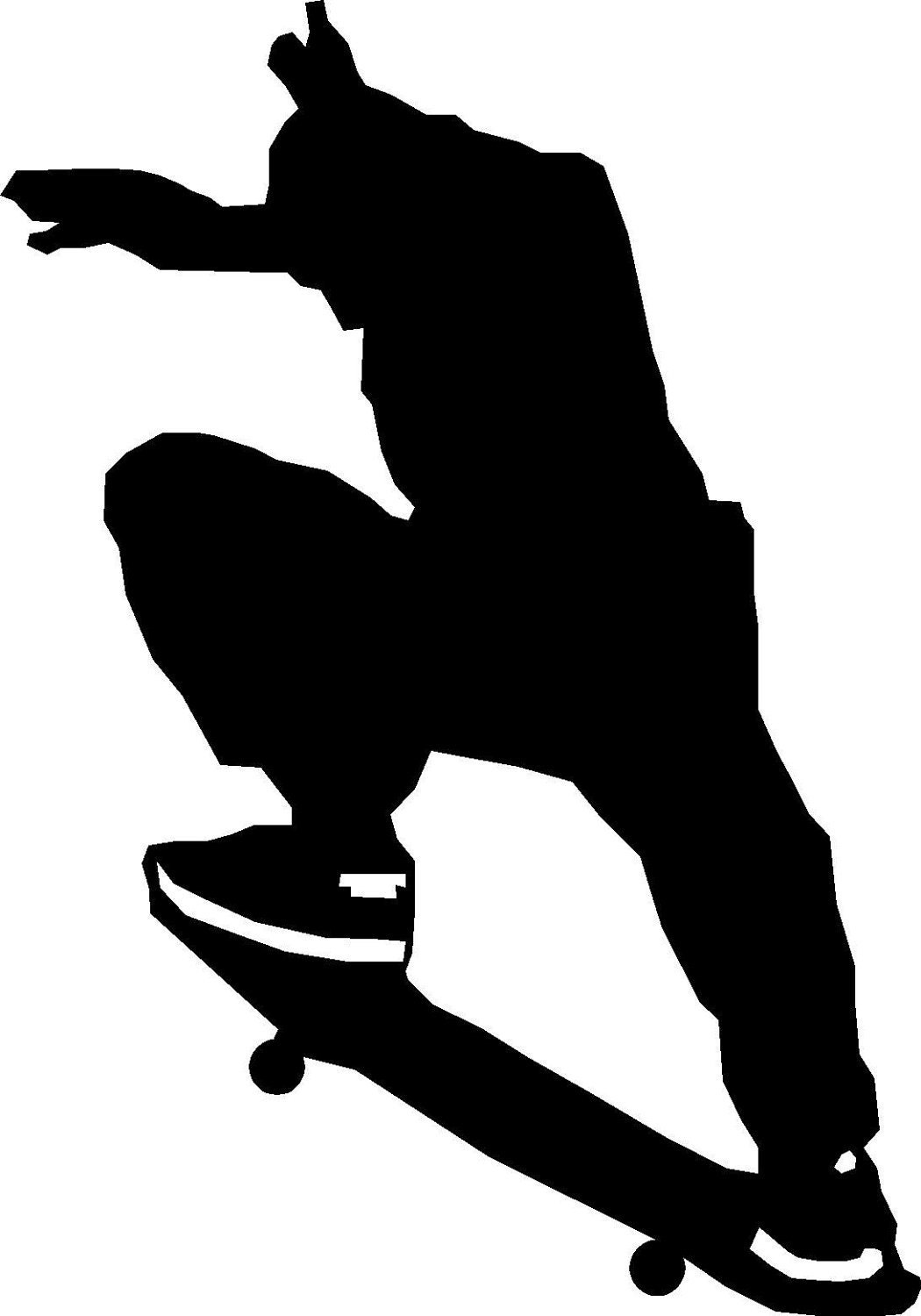 Items similar to Skateboard silhouette style three.....vinyl letttering ...