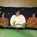 Three PUMPKIN PATCH Wool Applique Shelf Sitter Pillow