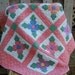 Bright Hand Applique Hand Quilted Baby Quilt