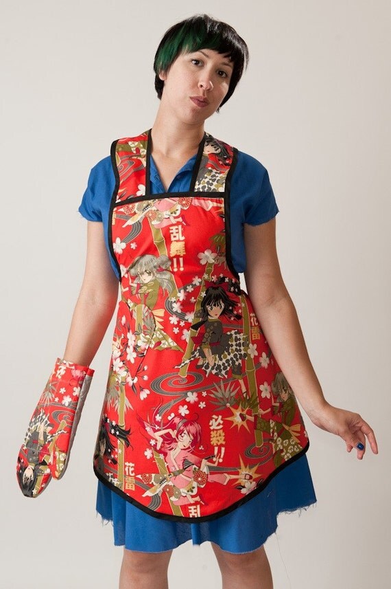 Awesome Japanese Anime Girl Apron by Brownie510 on Etsy