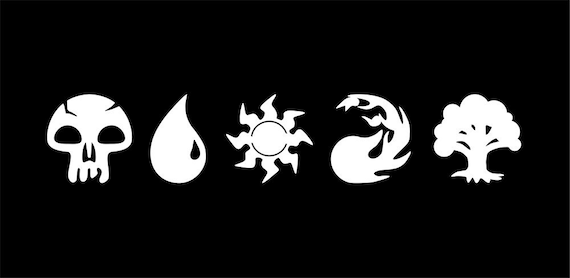 Magic the Gathering MTG Mana Symbols Sticker Set White