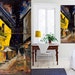 Paris Original Painting on canvas Cityscape - Paris Scene - Art - Wall Art - Home decor - Yellow & Blue