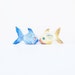 Vintage Goldfish Tropical Fish Salt And Pepper Shakers 1950s Blue Yellow
