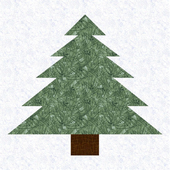 Pine Tree Quilt Block Pattern Multi Size PDF