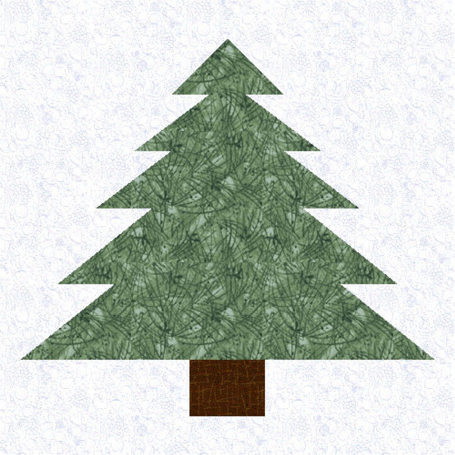 Pine Tree Quilt Block Pattern MultiSize PDF