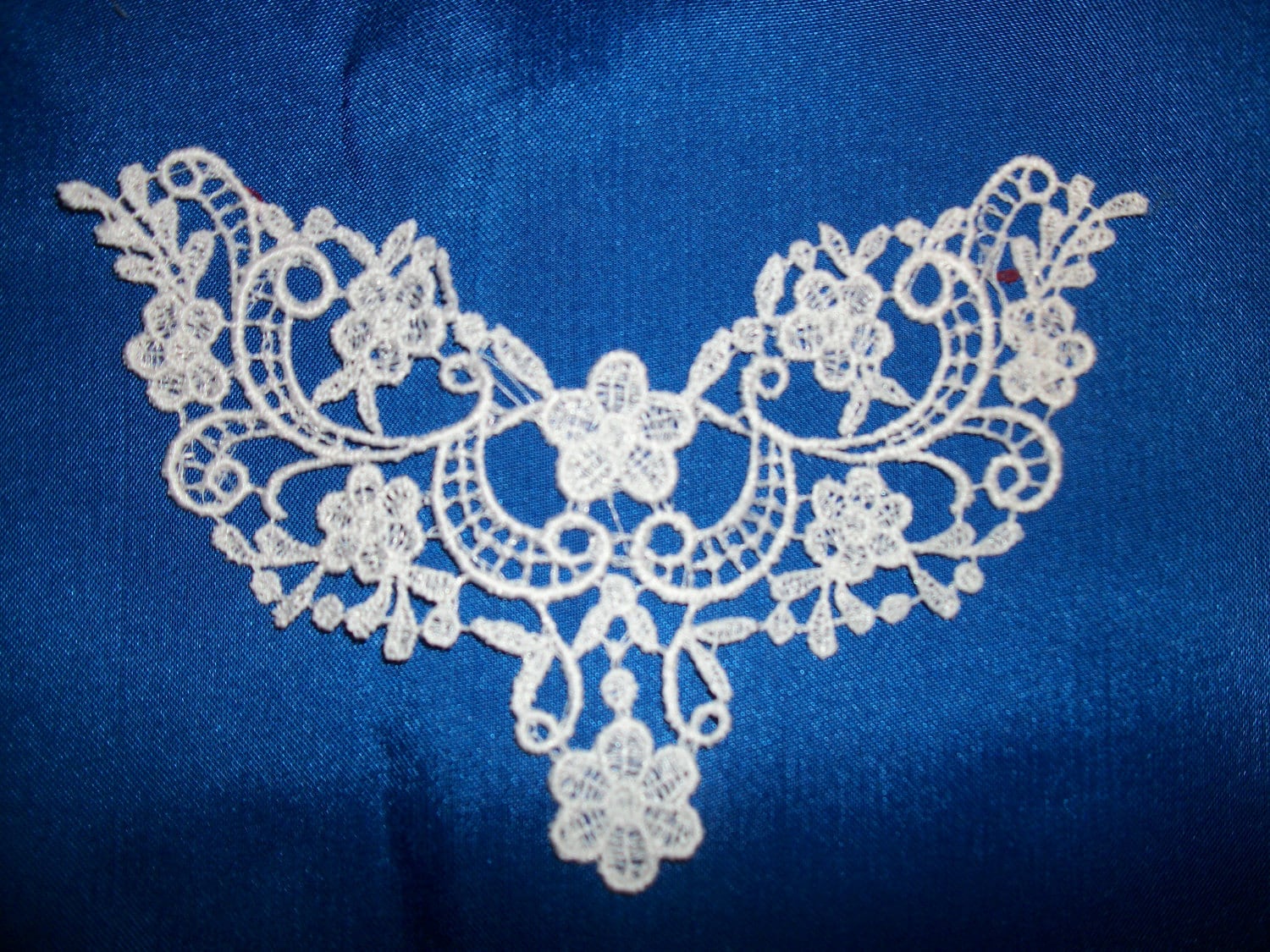 white lace applique