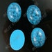 6 pcs of Perfect Blue Resin imitate turquoise cabochons (base 18x25mm)