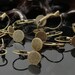 20pcs Antique Solid Brass French Earwires Hook With Round 8mm Pad
