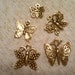 Gorgeous Antique Gold Butterfly Charm Set