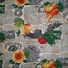 Vintage Style Garden Fabric 100 percent cotton Newspaper Print Veggie
