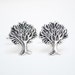 Tree of Life Cuff Links, Silver Wedding Cufflinks