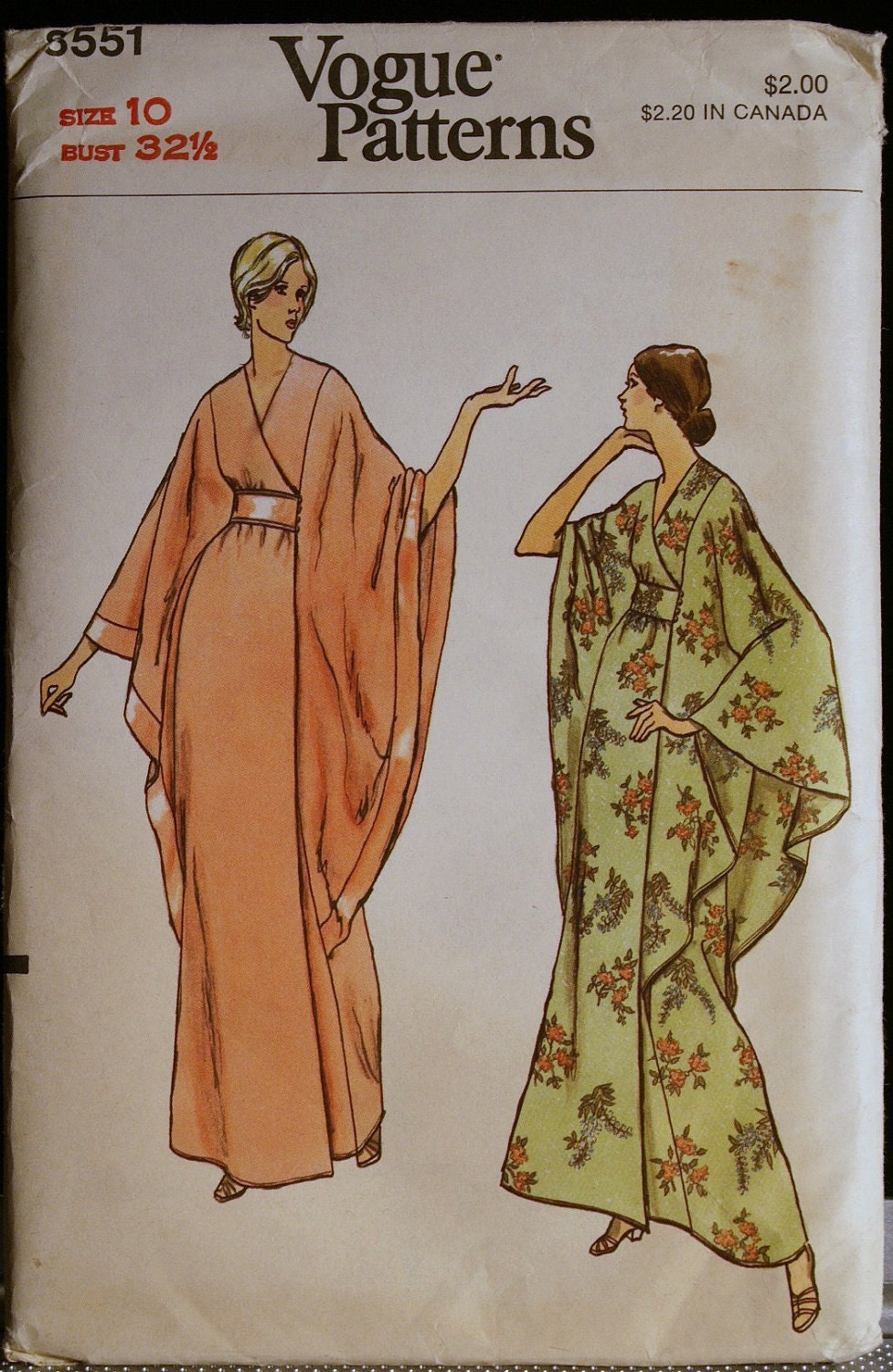 dress vogue vintage patterns style Pattern by Caftan 70s or Sewing Robe Misses Vintage olivealley