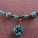 Turquoise Anklet Beaded Ankle Bracelet Brass Anklet Turquoise Jewelry Brass Jewelry