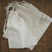 SAMPLE BAGS 1 each of 3 x 5, 4 x 6 and 5 x 6 1/2 sizes Natural Cotton Muslin Drawstring Bags