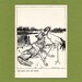 Wolf Crane Bird Antique Arthur Rackham Children's Book Plate Print
