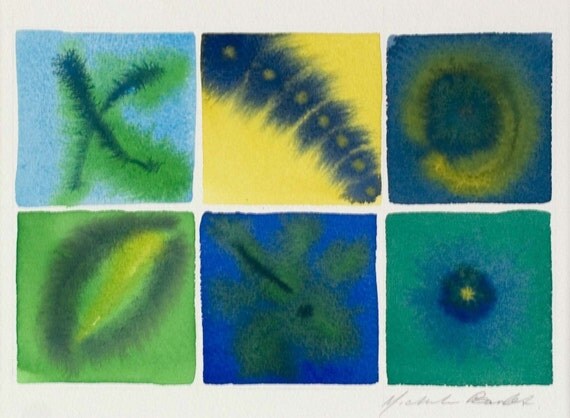 Blue - Green Exploration 1 - original watercolor painting