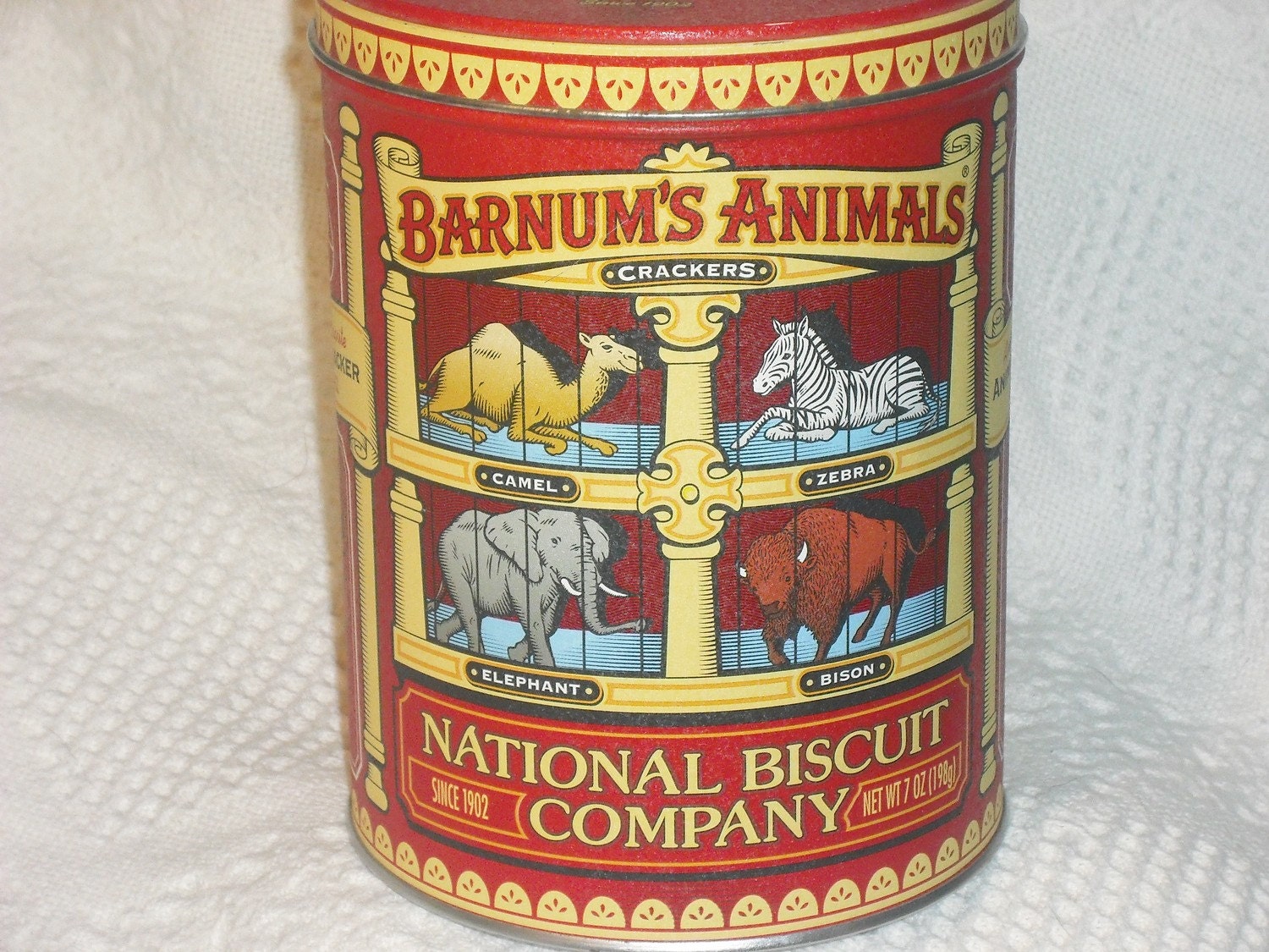 Vintage Large Barnum's ANIMAL CRACKERS Tin Container
