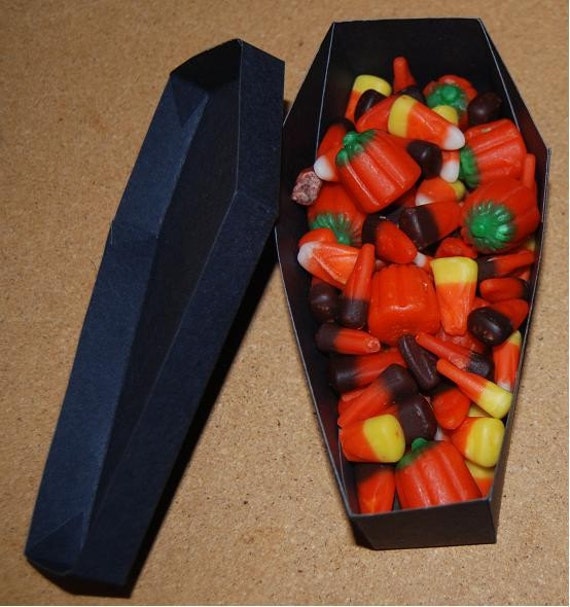 6 Coffin Shaped Candy Boxes for Halloween Party Favors Treat