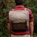 Wool Herringbone Tweed convertible backpack messenger bag Attache Laptop bag with interior zipper compartment