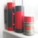 RESERVED for Naoko - Vintage Thermos - Tailgate Trio - Red and Gray Aladdin Thermos Instant Collection