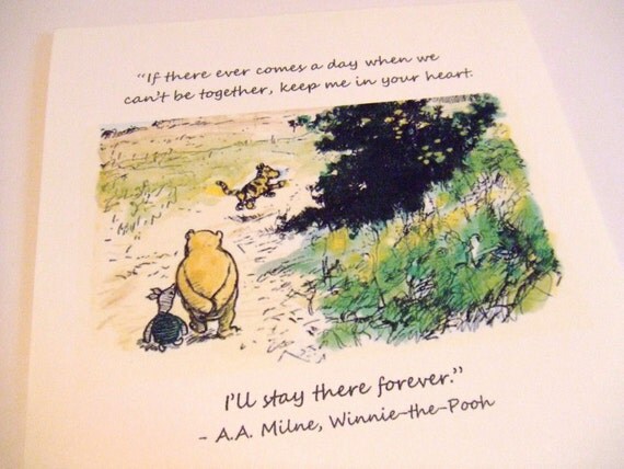 Keep Me In Your Heart - Winnie the Pooh Quote - Classic Piglet and Pooh ...