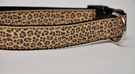 Items similar to Large Leopard Print Dog Collar on Etsy