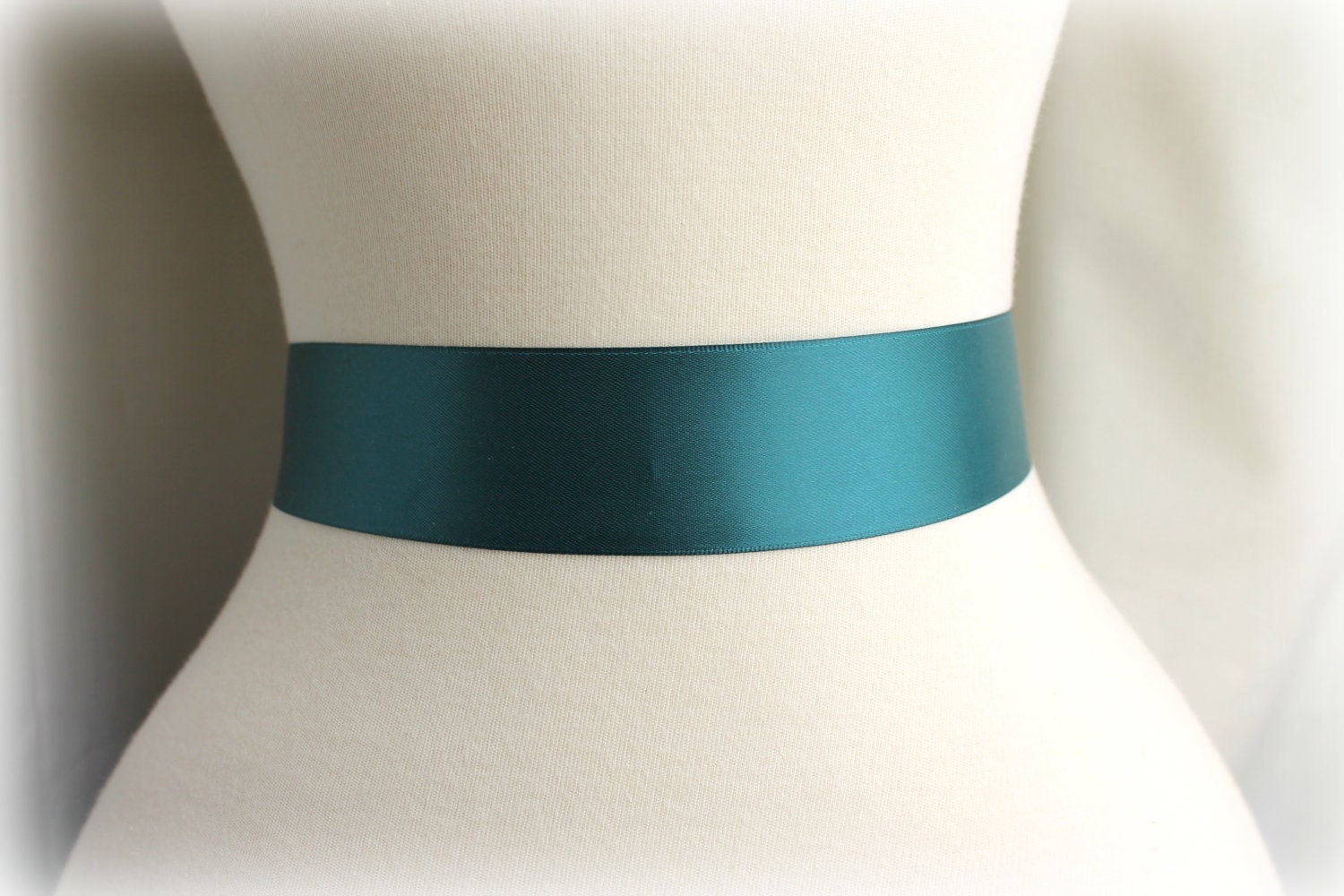 Teal Satin Sash Belt Double Faced Satin Ribbon Sash Beach