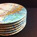 Florida map coasters - Miami, Fort Myers, Orlando, Jacksonville, Tallahassee and more - Florida, United States (Set of 6)