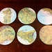 Italy Vintage Map Coasters, Set of 6