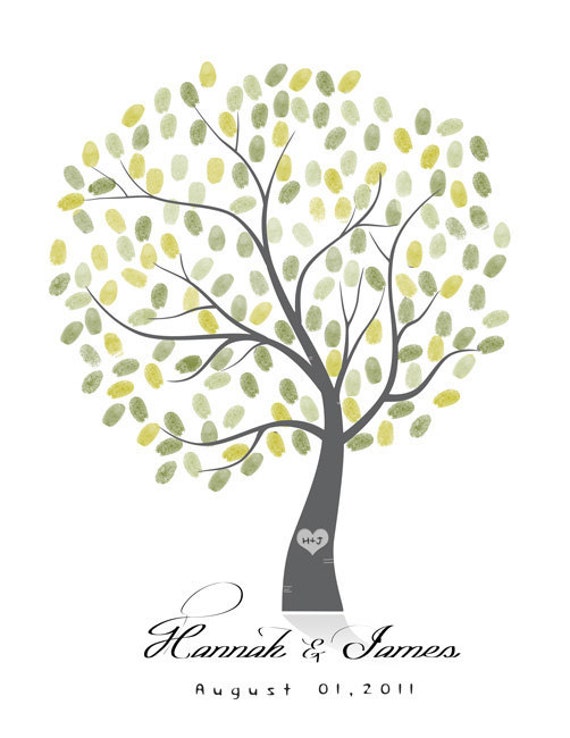 Items similar to Wedding Guest Book TreeTo Be Personalized By Up To