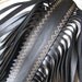 Black Genuine Leather Fringe Vest, Womens Biker / Rocker Club Wear