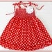 Red and white polka-dot dress for little girls-Size 2T-3T(Available in size 6 month to 6 years) toddlers for baby girls photo pro