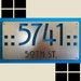 CUSTOM Mission Style Deluxe Address Sign in Stainless Steel