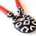 Untamed african style polymer clay edgy statement necklace with huge geometric pendant - chunky and colorful, EuropeanStreetTeam, BeadsTeam