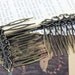 2 Pcs Wholesale Antique Brass Filigree hair comb Setting NICKEL FREE(COMBSS -1)