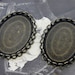 100Pcs 30x40mm antique bronze Plated Brass Double Lace Edge Base frame Base for making resin photo necklaces and pendants(SETHY-5)