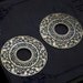 Last-6pcs RAW brass Hoops Vintage Filigree pendant Finding (FILIG-GD-5)