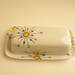 Hand painted butter dish, Atomic design