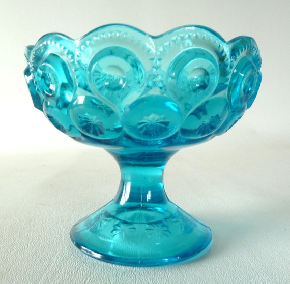 Vintage Blue Compote Dish