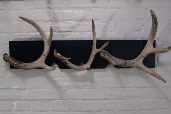 Vintage Coat Rack Made of Antlers by PhatDog on Etsy