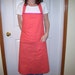 Womans Apron Full in Pink and Orange Fabric