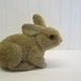 Vintage Flocked Bunny Rabbit Bank