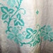 Tablecloth Handmade Cross Stitch Embroidered Vintage Floral Design SALE
