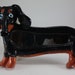 Handcrafted Clay Wiener Dog/Dachshund Mirror