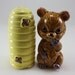 Vintage Honey Bear and Bee Hive Salt and Pepper Shakers 1950's 1960's